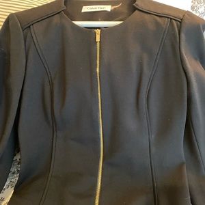 Calvin Klein Black Blazer with Gold Zipper